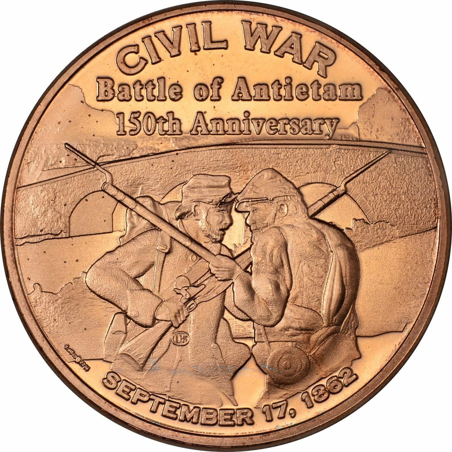 1 oz Copper Round - Battle of Antietam