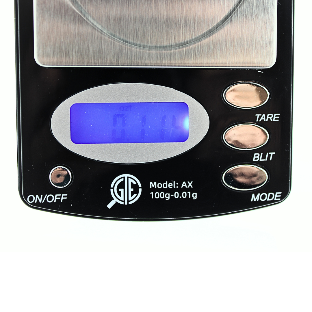GTE 100AX Professional Digital Jewelry Scale – 6 Modes: g, oz, gn, ct, ozt, dwt - 100g × 0.01g Accuracy