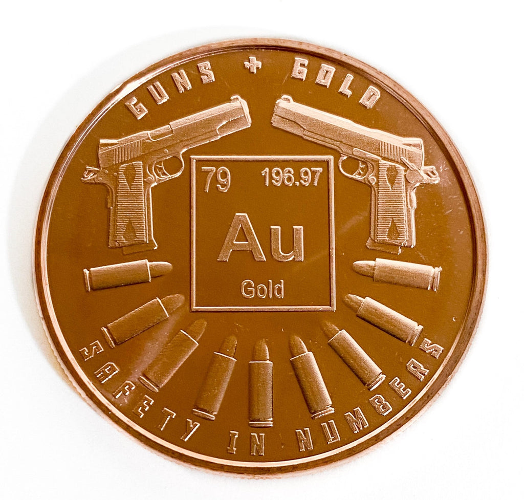 1 oz Copper Round - Guns and Gold