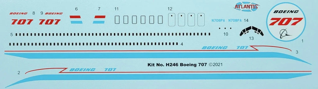 1:139 Boeing 707-120 Boeing 707 Markings with Swivel Stand