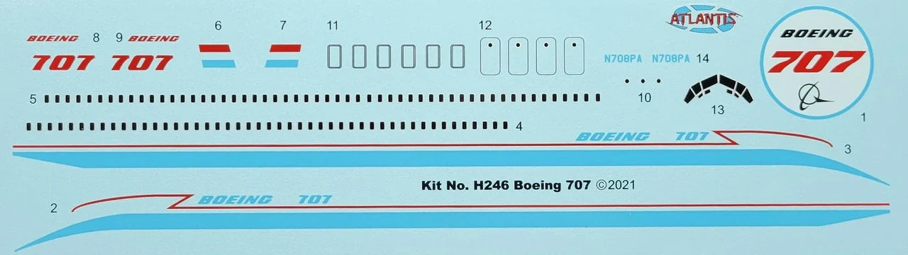 1:139 Boeing 707-120 Boeing 707 Markings with Swivel Stand