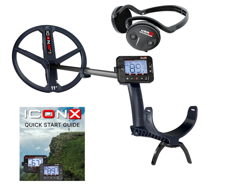 ICON X Detector - Remote control, ICON 11" FMF Coil, WSA ST Headphones, S-Telescopic Carbon Lite Stem