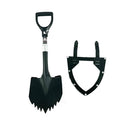 Mini pala Krazy Beaver con protector (cabeza negra texturizada / mango negro n.° 45641) 