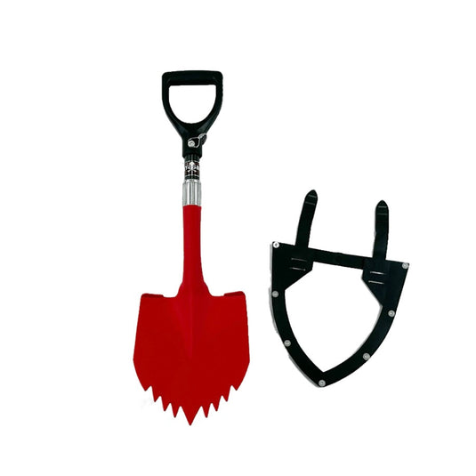 Krazy Beaver Mini Shovel  with guard(Textured Red Head / Black Handle