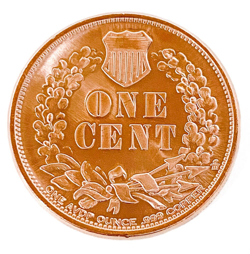 1 oz Copper Round - 1877 Indian Head Cent