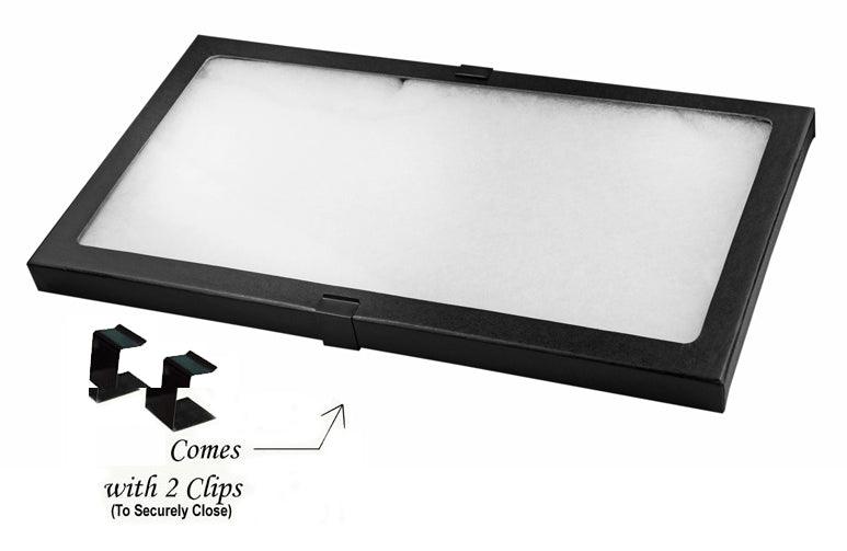 Glass Top Riker Display Case With Metal Clips 16" x 12" x 3/4"