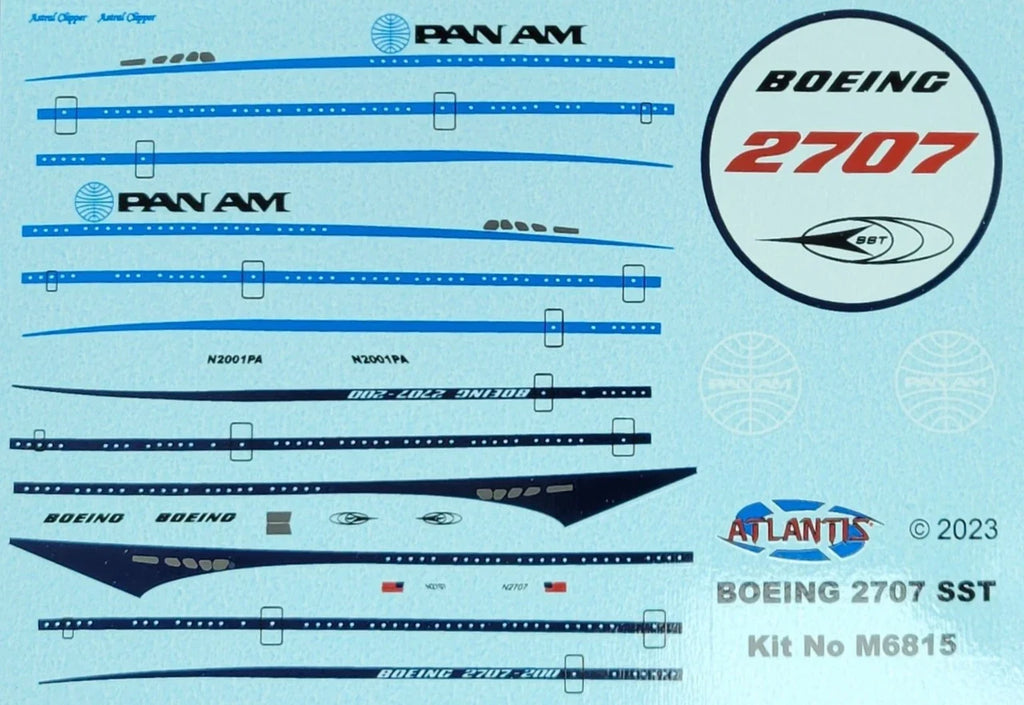 1/400 Scale Boeing 2707 Supersonic Transport (SST) Model Kit