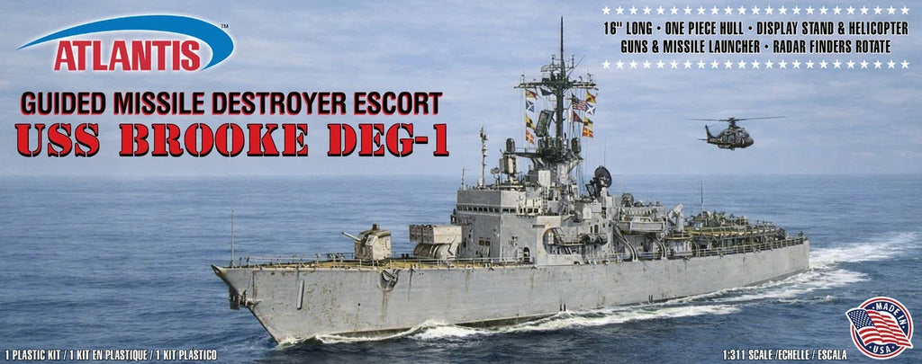 1:311 USS Brooke (DEG-1/FFG-1) Guided Missile Destroyer Escort Plastic Model