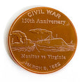 1 oz Copper Round - Monitor vs Virginia