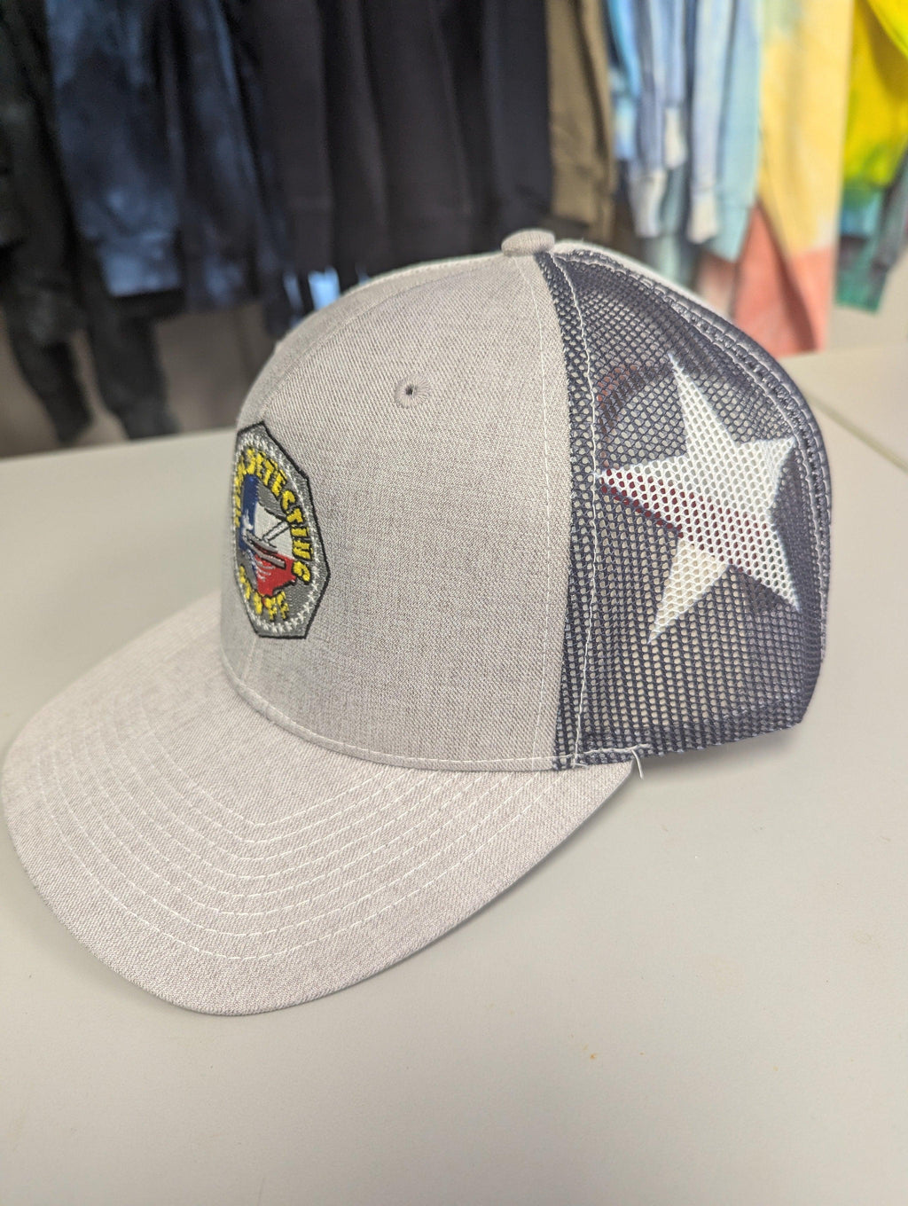 Gorra de camionero de malla con estampado de Texas