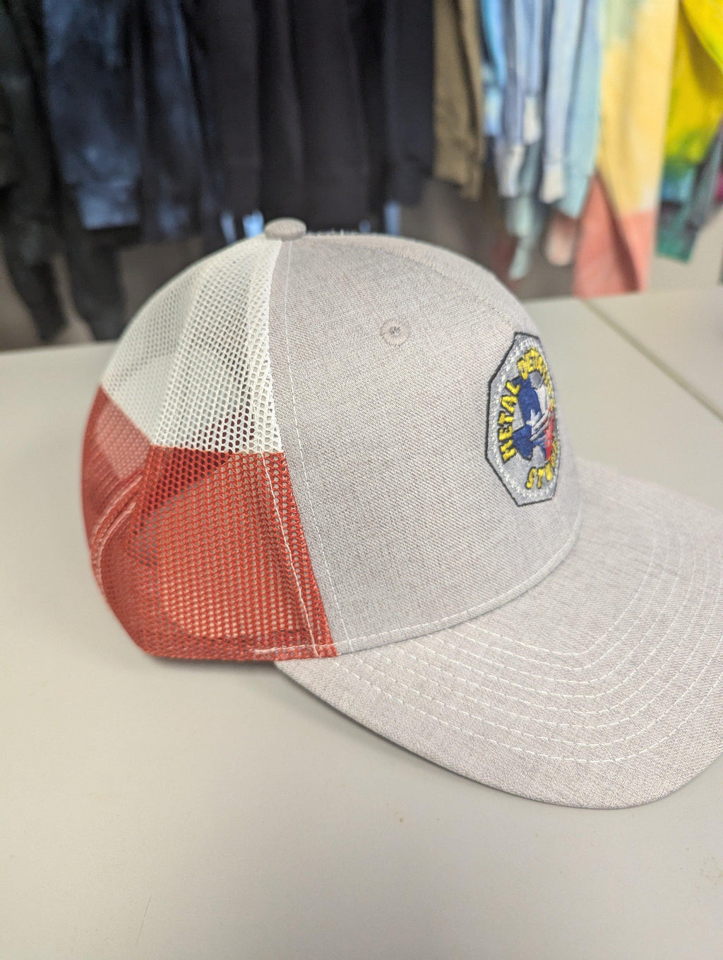 Gorra de camionero de malla con estampado de Texas