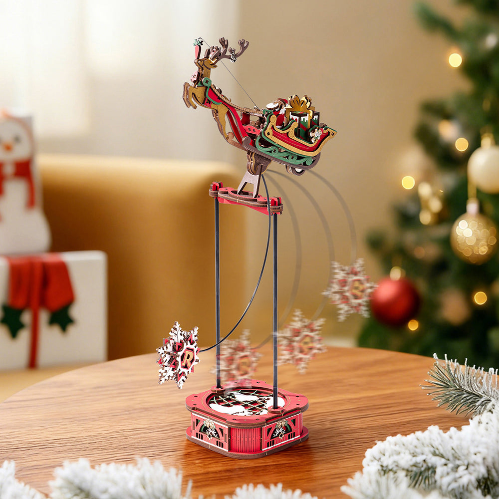 Robotime - Santa On Sleigh Scale Model Vehicle