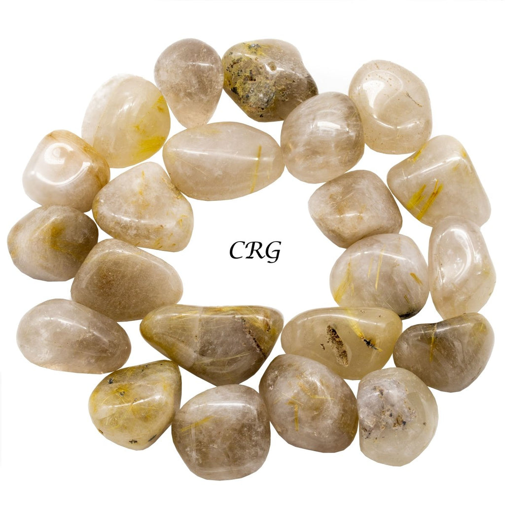 Tumbled Rutilated Quartz / 20-40mm AVG - 1 KILO LOT