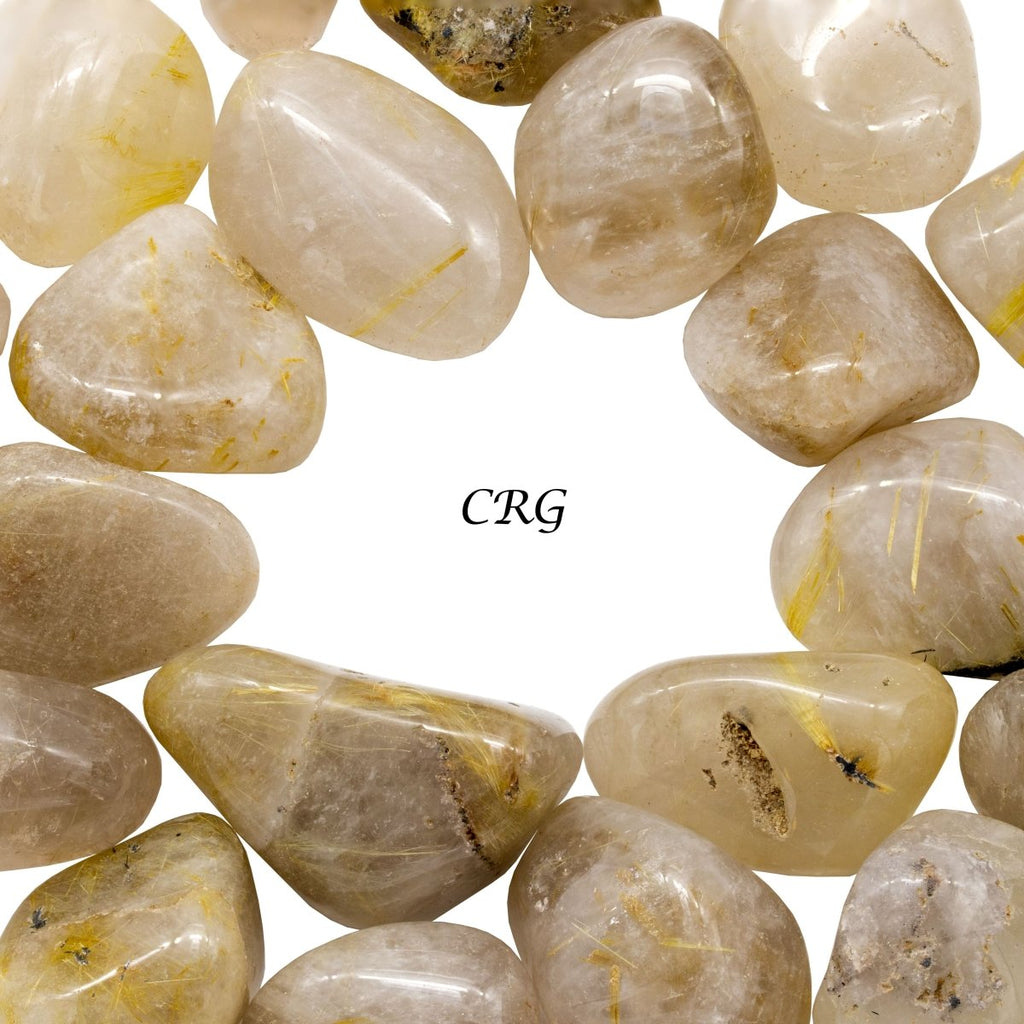 Tumbled Rutilated Quartz / 20-40mm AVG - 1 KILO LOT