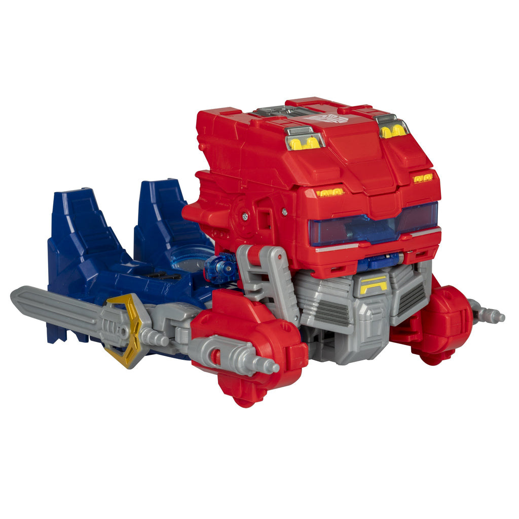 Transformers One Movie Power Flip Optimus Prime (Orion Pax) Converting Action Figure, 4 Modes, 10-inch Interactive Electronic Toy, Lights & Sounds, 6+
