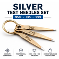 Silver Test Needles Set – 950, 975, 999 Fine Silver Comparison Needles