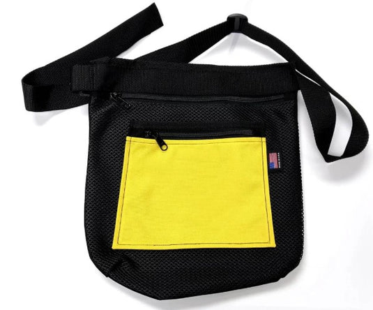 Belted Mesh Water Pouch for Metal Detecting - Quick Drain
