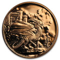 1 oz Copper Round - Welsh Red Dragon