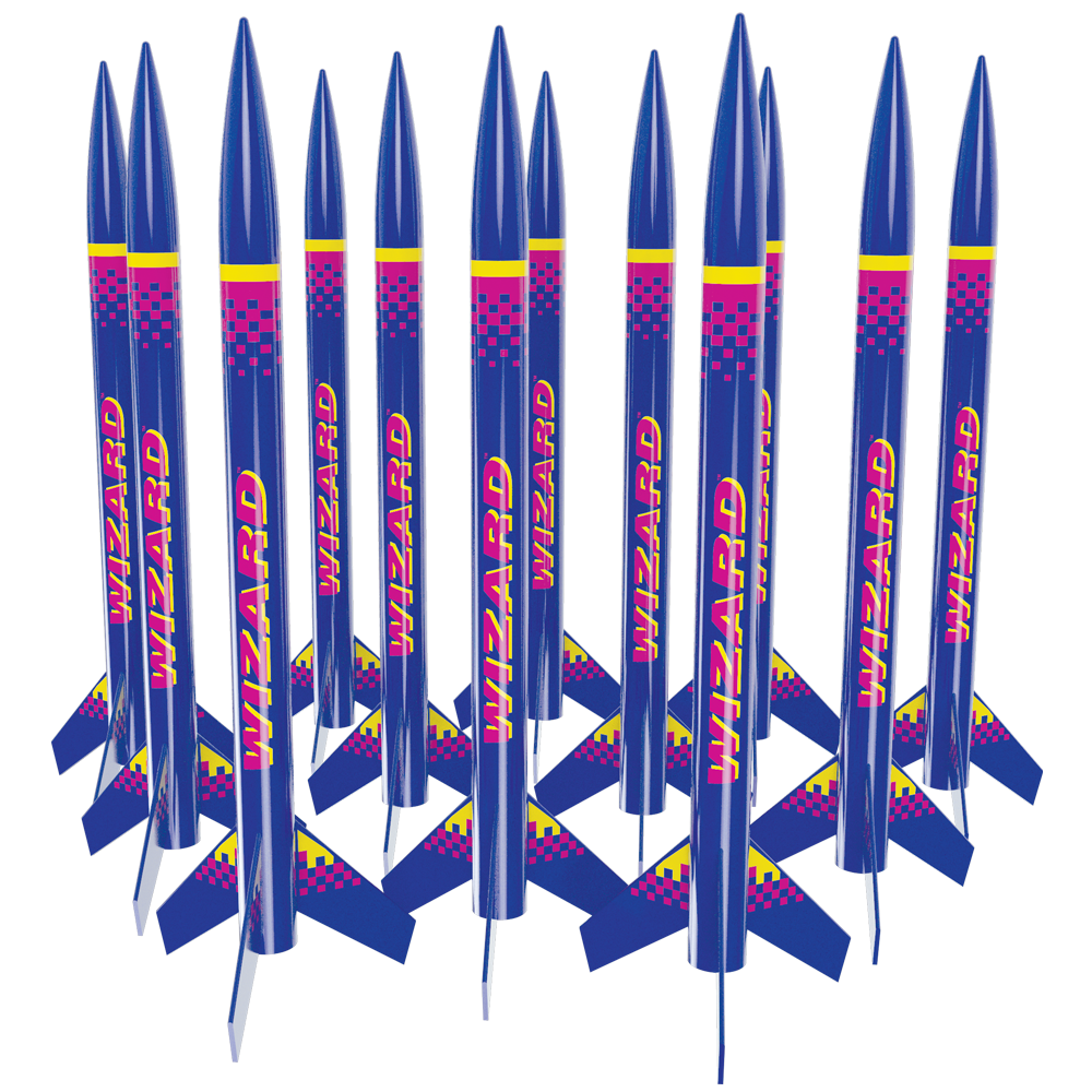 Estes Rockets - Wizard Model Rocket Kit, Bulk Pack of 12, Skill Level Intermediate