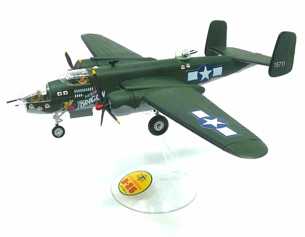 1:64 B-25 Mitchell Bomber "The Flying Dragon" with Swivel Stand Plastic Model Kit