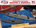 Civil War Battle of the Ironclads (March 9, 1862) - Monitor & Merrimack Diorama Set Plastic Model Kit