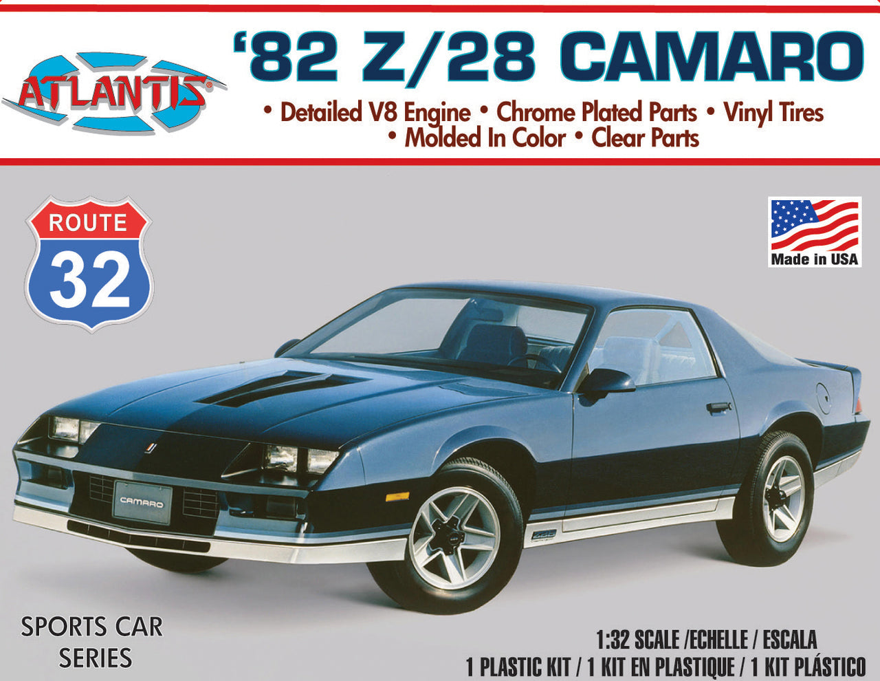 1:32 1982 Chevy Camaro  Z-28 Route 32 Plastic Model Kit