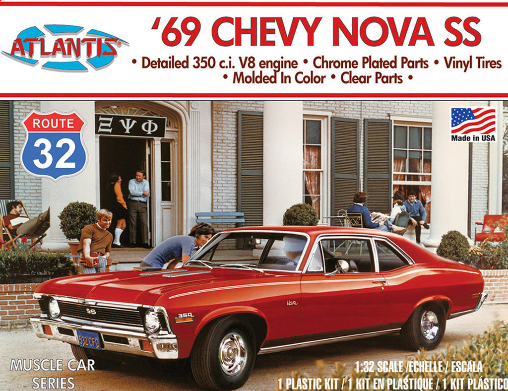 1:32 1969 Chevy Nova SS Route 32 Plastic Model Kit