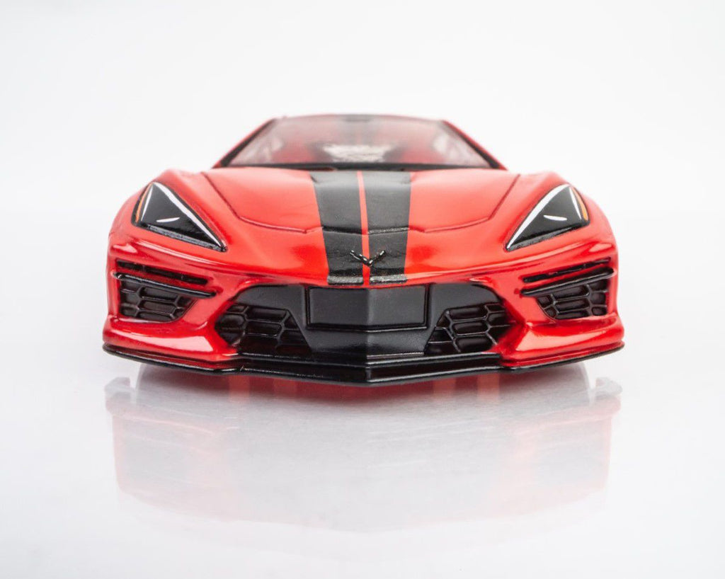 Corvette C8, Torch Red, HO Scale Slot Car