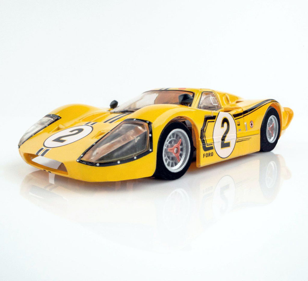 1967 Ford GT40 Mark IV #2 Lemans, Yellow, HO Scale Slot Car