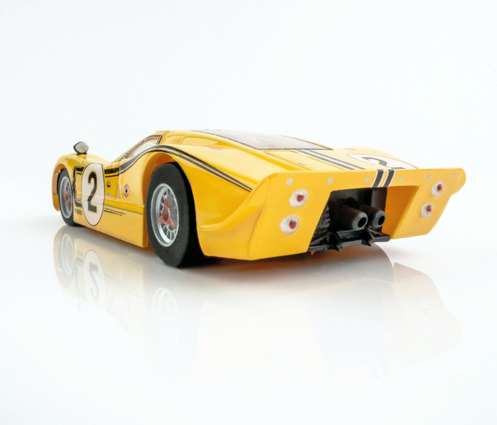 1967 Ford GT40 Mark IV #2 Lemans, Yellow, HO Scale Slot Car
