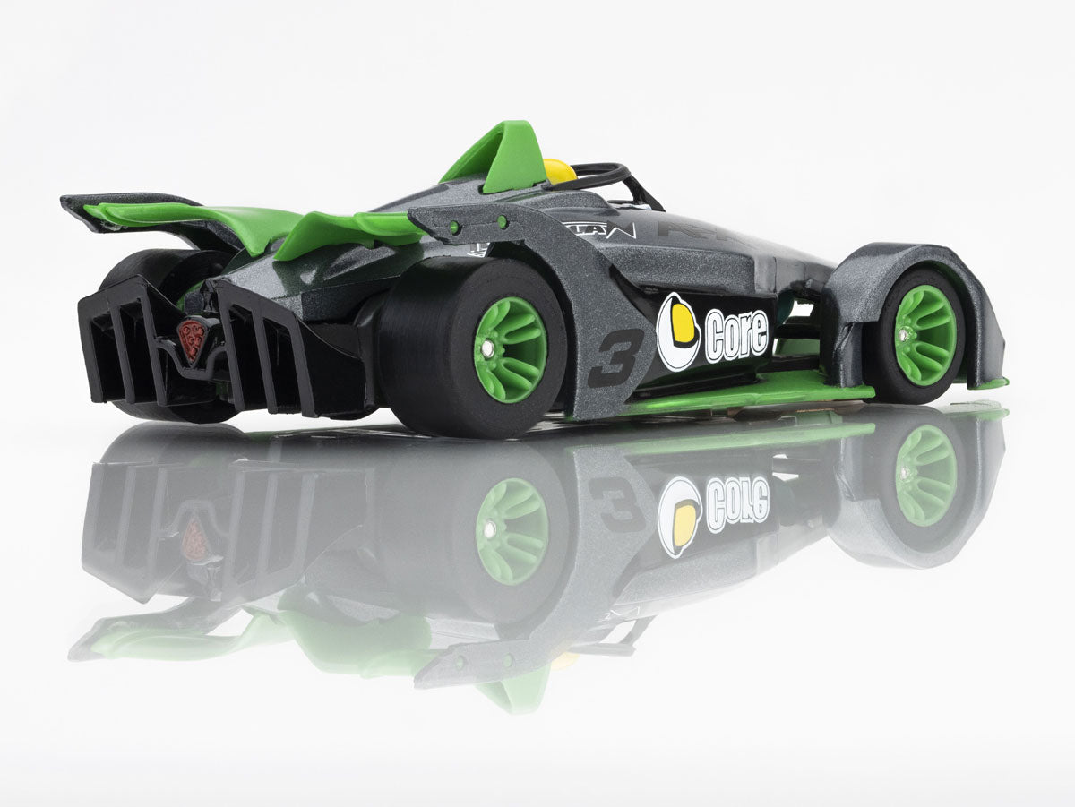 Formula N #3 Silver/Green HO Scale Slot Car