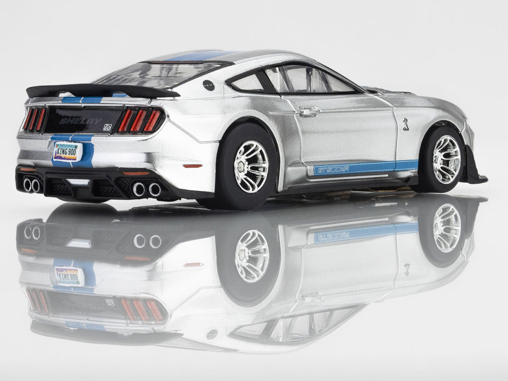 2022 Mustang GT500KR, Silver/ Blue HO Scale Slot Car