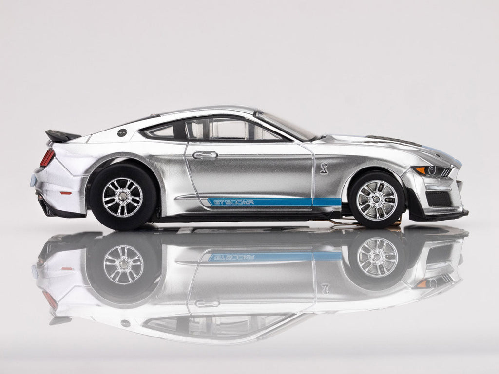2022 Mustang GT500KR, Silver/ Blue HO Scale Slot Car