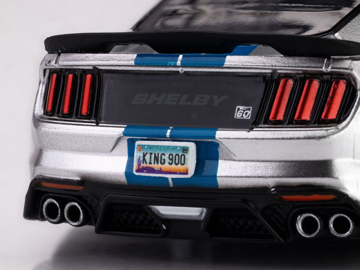 2022 Mustang GT500KR, Silver/ Blue HO Scale Slot Car