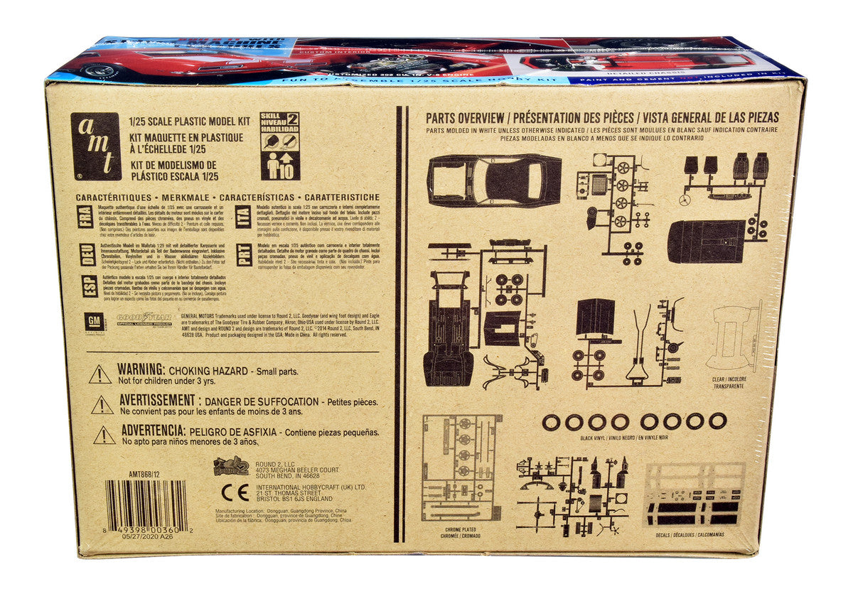 AMT - Skill 2 Model Kit 1968 Chevrolet Camaro Z/28 2-in-1 Kit 1/25 Scale Model