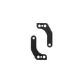 RC10TC8 FT Steering Block Arm Set, Front, +1mm
