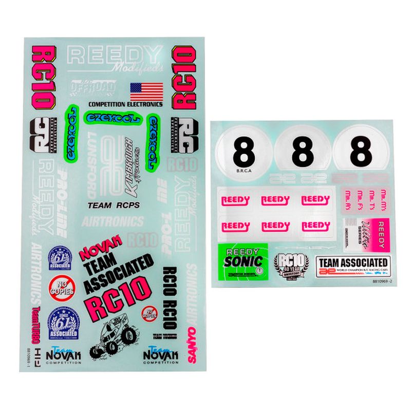 RC10 BK Decal Sheet