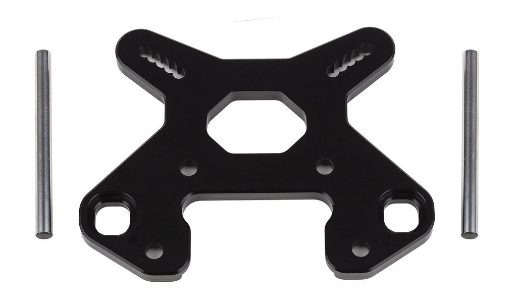 RC8B4 Front Shock Tower V2 Black Aluminum