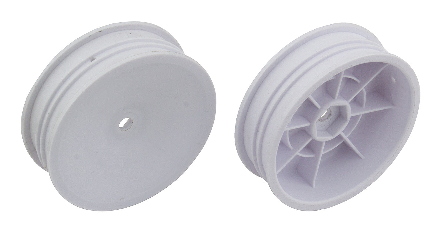 Slim Front Wheels, 2WD White 12mm Hex for B6 and B6D