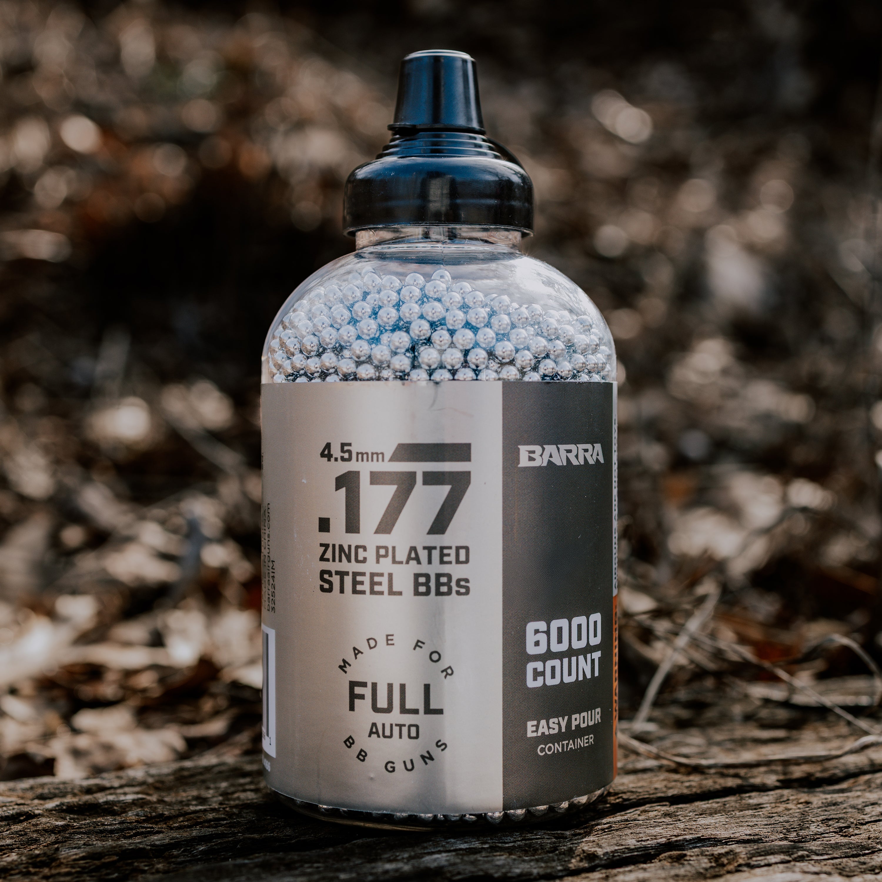 .177 cal/4.5mm Zinc Plated Steel BBs - 6,000 Count