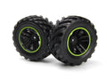 Spryte Wheels/Tires Assembled (Black/Green)