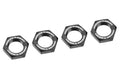Wheel Nut - Serrated - Aluminum - Black - 4pcs