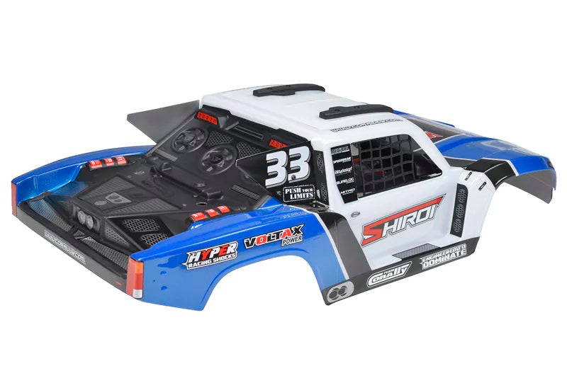 Polycarbonate Body Shiroi+ Driver Interior + Roll Cage + Body Accessories - Decals - Blue - Cut - 1p