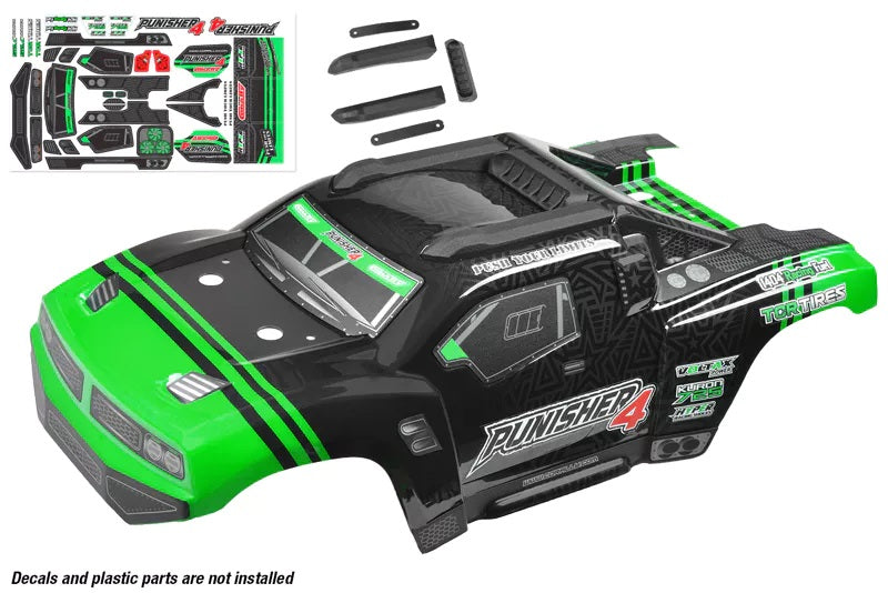 Polycarbonate Body - Punisher 4 - Painted - Cut - Decals - Color Green - 1pc