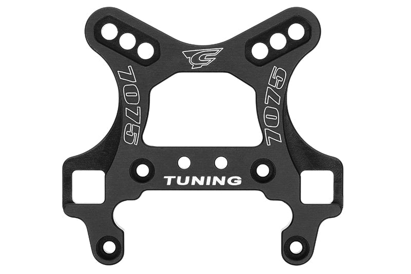 Front Shock Tower, 5mm Swiss 7075 T6 Aluminum, Black, fits Python XP, Radix 4s, Radix 6S