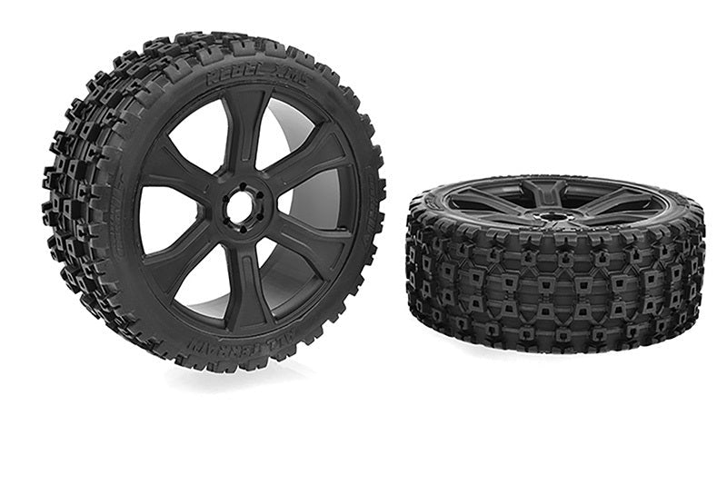Asuga XLR Off-Road Low Profile Tires Glued on Black 1 pair