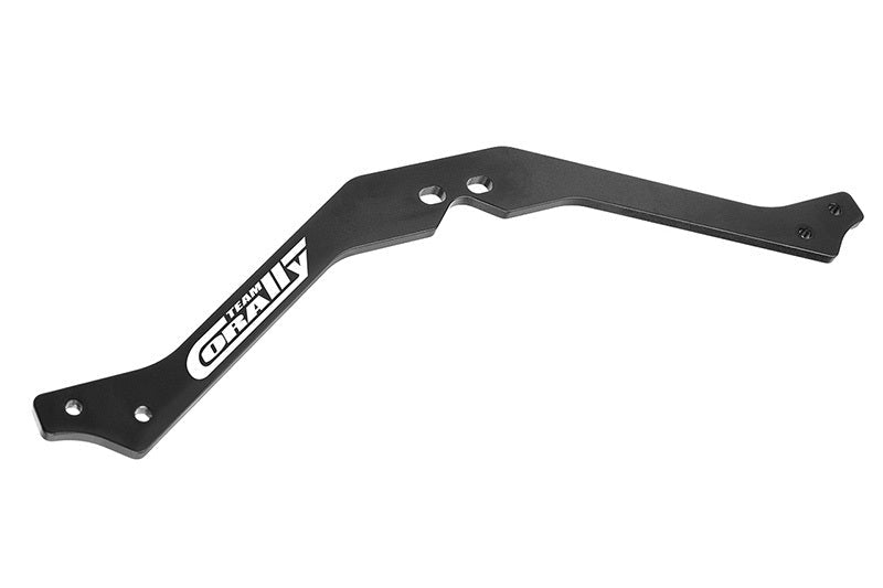 Chassis Brace, Asuga XLR, Center Upper, Aluminum 3mm, Black