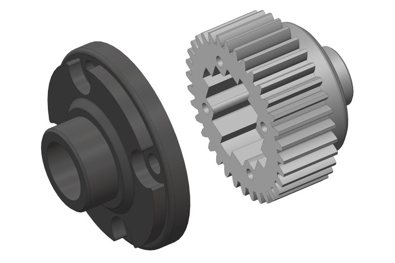 Differential Gear - Metal  w/Composite Differential Gear Cover - 1 Set: Mammoth, Moxoo, Triton
