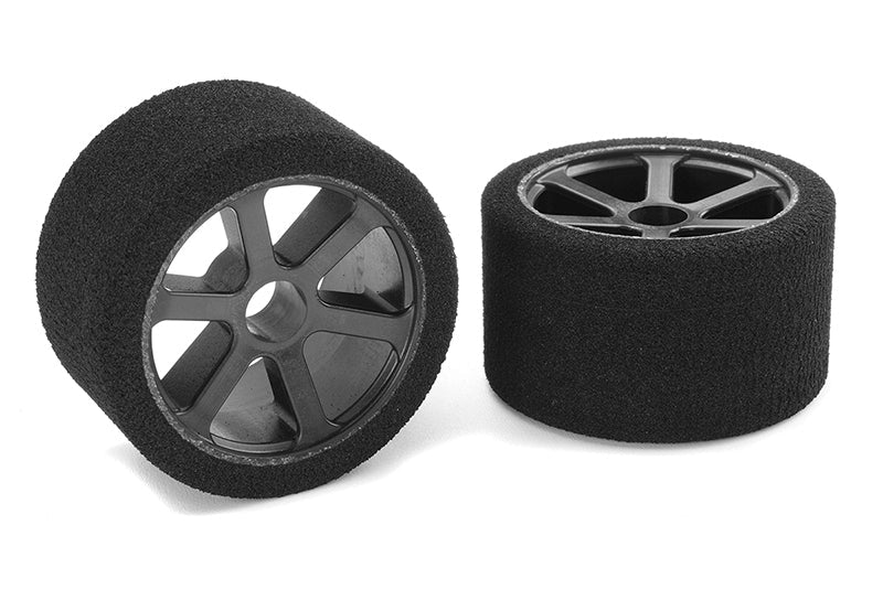Attack Foam Tires, for 1/12 Circuit, 32 Shore Magenta, Front, Carbon Rims