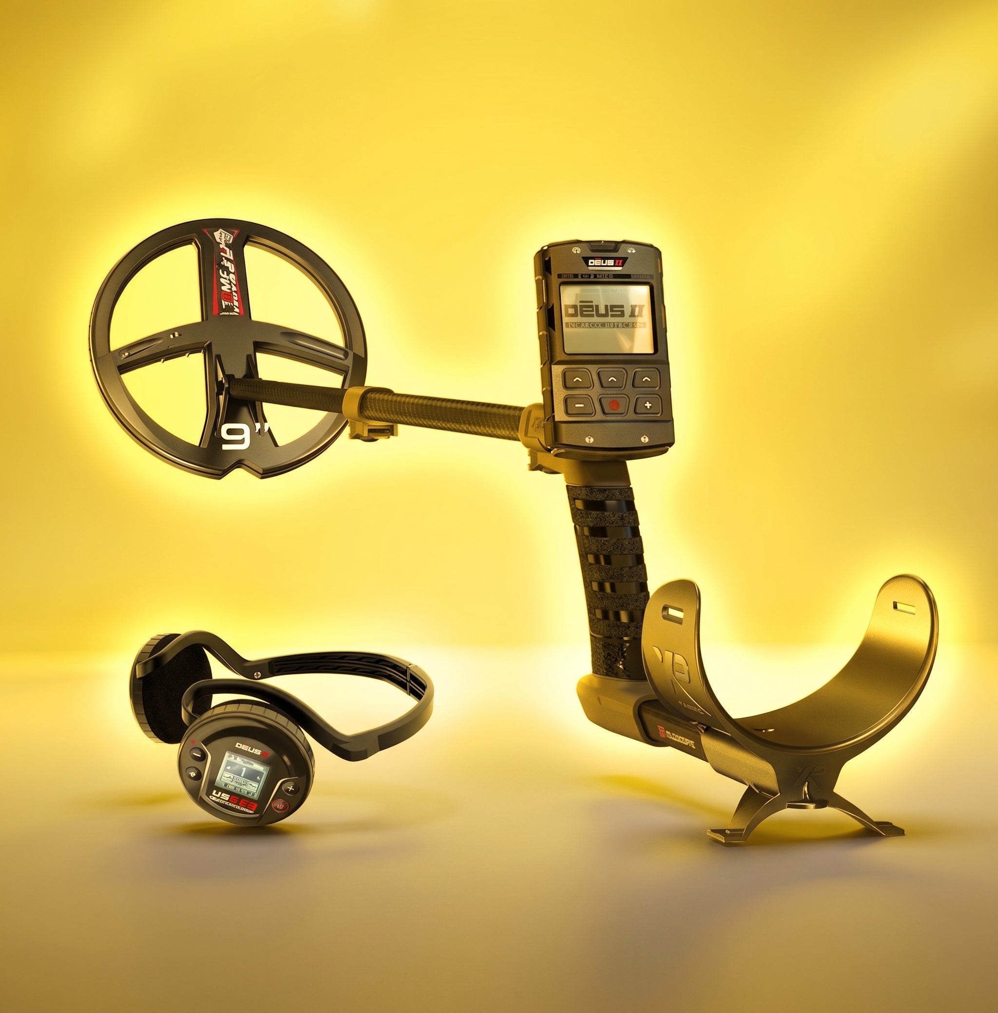 DEUS II Detector - 22 FMF Coil (9"), RC & WS6 ST